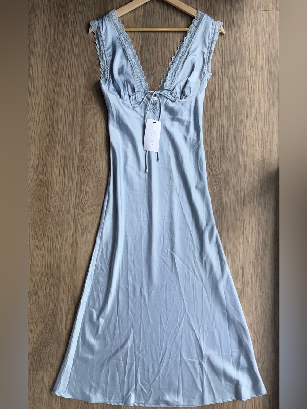 American Threads Lace Trim Maxi Dress